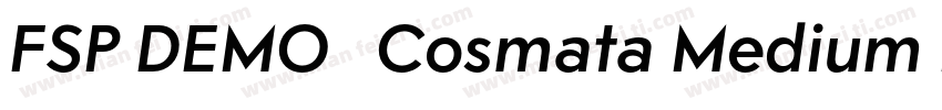 FSP DEMO   Cosmata Medium Regular字体转换
